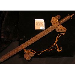Chinese Ceremonial Cash Coin Sword. A nice historical piece from early China.