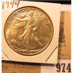 1944 P Walking Liberty Half Dollar, High grade.