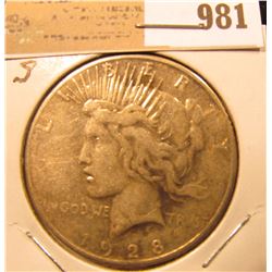 1928 S U.S. Peace Silver Dollar.