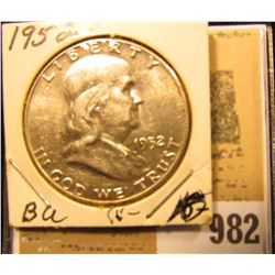 1952 P Franklin Half Dollar, high grade.