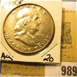 1955 P Franklin Half Dollar, scarce Date Half Dollar.