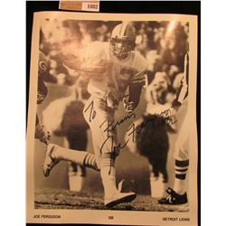 1002 _ Autographed Photo of Joe Ferguson Quarterback of the Detroit Lions.
