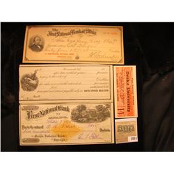 1014 _ Pair of 1927-28 "Drake University…reserved seat…" tickets; early 1900 Promissory note (unissu