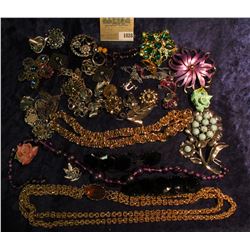 1028 _ Large Group of Costume Jewelry from the 1950 era.