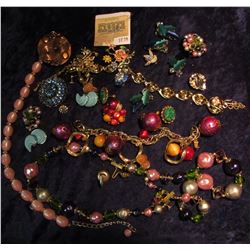 1030 _ Large Group of Costume Jewelry from the 1950 era.