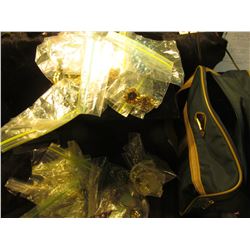 1034 _ Samsonite Carrypak with a large amount of Costume Jewelry, necklaces, broaches and etc.
