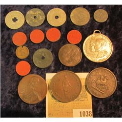 1038 _ Small Group of Tax Tokens, and some early Canadian Tokens & Medals.