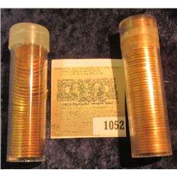 1052 _ Solid date roll of 1964 P Cents, BU;  & (33) BU 1955 P Wheat Cents.
