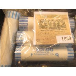 1059 _ (4) Roll Set of Original Bank-wrapped Rolls of Westward Journey Denver Mint Nickels. All Gem 