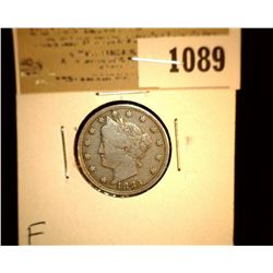 1089 _ 1883 NC Liberty Nickel. Fine.