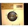 Image 1 : 1090 _ 1821 Capped Bust Dime, VG, plugged.