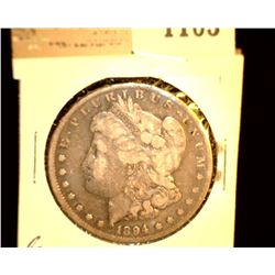 1103 _ 1894 S Morgan Silver Dollar, Good.
