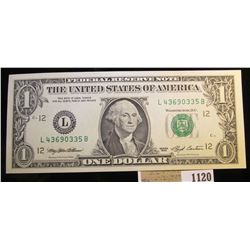 1120 _ Series 1993 $1 San Francisco Federal Reserve Note, CH CU.