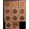 Image 2 : 1133 _ (10) Random date AU-BU 40% Silver Kennedy Half Dollars, all carded and ready to sell.