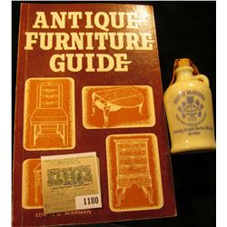 1180 _ "Antique Furniture Guide", by Edwin G. Warman; & a miniatue Milk Glass Jug "Henry McKenna Sou