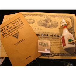1183 _ "Cheri Suisse Swiss Chocolate Cherry Liqueur" Miniature Bottle with mountain scenery embossed