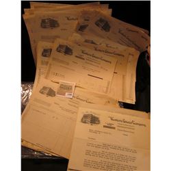 1190 _ Large Group of 1919-20s era Invoices from "Western Grocer Company" in Cedar Rapids, Iowa.