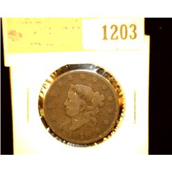 1203 _ 1818 U.S. Large Cent, VG.