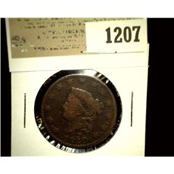 1207 _ 1820 U.S. Large Cent, VG.