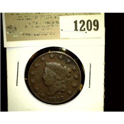 1209 _ 1823 U.S. Large Cent, VG.