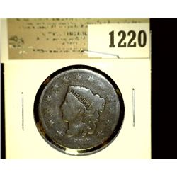 1220 _ 1833 U.S. Large Cent, VG.