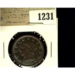 1231 _ 1844 U.S. Large Cent, Fine.
