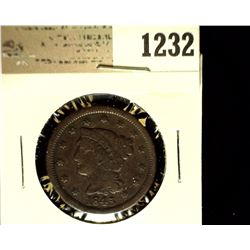 1232 _ 1845 U.S. Large Cent, Fine.