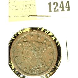 1244 _ 1851 U.S. Large Cent, Fine.