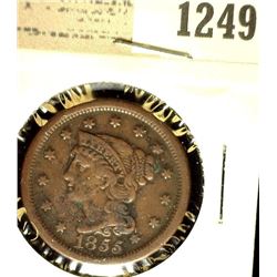 1249 _ 1855 U.S. Large Cent, Fine.