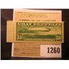 Image 1 : 1260 _ USA (Scott # C13) 1930 ZEPPELIN 65¢ GREEN (JUMBO) Extremely fine with excellent margins and l