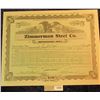 Image 1 : 1278 _ No. 246 Five & 553/1000 Shares of "Zimmerman Steel Co." Preferred Stock, central vignette of 