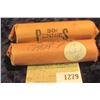 Image 1 : 1279 _ 1928 P & 40 P Solid Date Rolls of Lincoln Cents. Circulated. (2 rolls).