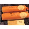 Image 1 : 1283 _ 1919 S & 20 P Solid Date Rolls of Lincoln Cents. Circulated. (2 rolls).