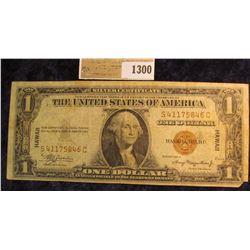 1300 _ Series 1935 A "Hawaii" Overprint World War II Silver Certificate, Fine.