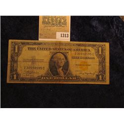 1313 _ Series 1935 A "North Africa Emergency Note" U.S. One Dollar Silver Certificate, serial number