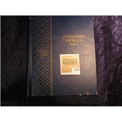 1315 _ 1938-64 Complete set of Jefferson Nickels in a deluxe Whitman Album, the 1956 P is a Proof, s
