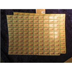 1320 _ Pair of 1931 Full Sheets of American Lung Association Christmas Seals, excellent condition.