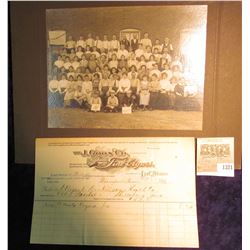 1321 _ Late 1800 to early 1900 "Harkerts Cigar Co. Davenport, Iowa" black and white employee promoti