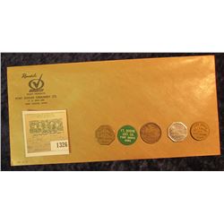 1326 _ (5) Different “Fort Dodge Creamery” Fort Dodge, Iowa Good For Tokens. (3) “Quart of Milk”, “O