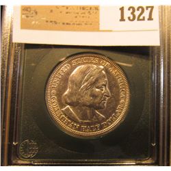1327 _ 1893 World's Columbian Exposition Commemorative Silver Half Dollar in slabbed holder, not gra