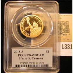 1331 _ 2015 S PCGS PR69DCAM Harry S. Tru,man Dollar, "The Presidential Series of the United States 1
