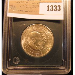 1333 _ 1954 S Washington/Carver Silver Commemorative Half-Dollar, BU. In a plastic slab, but not gra