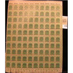 1336 _ (ERROR) 1922 German Reich Empire 100 thousand overprint 400 mark million stamp sheet issued d