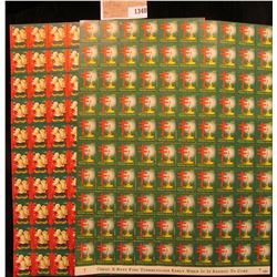 1340 _ 1950 & 52 Mint Sheets of American Lung Association Christmas Seals.