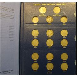 1379 _ 1883-1912 D Partial Liberty Nickel Set in a Deluxe Whitman album. Includes a high grade 1883 