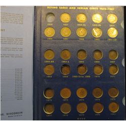 1380 _ Deluxe Whitman album with a partial Set of Indian Head Cents, includes (3) flying Eagle cents