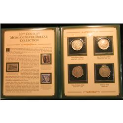1384 _ 20th Century Morgan Silver Dollar Collection complete with Stamps & Morgan Silver Dollars 192