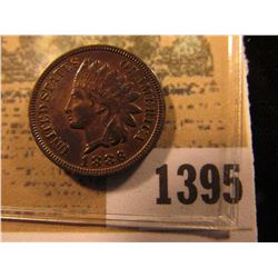1395 _ 1882 Indian Head Cent, Variety 2, EF.