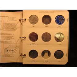1406 _ (12) Eisenhower Dollars AU-BU In aLittleton Archival Album.