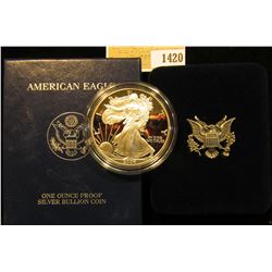 1420 _ 2004 W Proof American Eagle Silver Dollar Original as Issed.